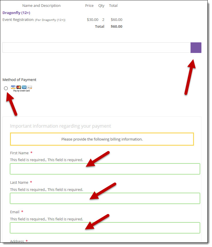 Payment Options Screenshot 1